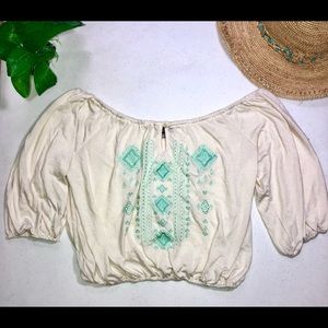 Off the shoulder crop top